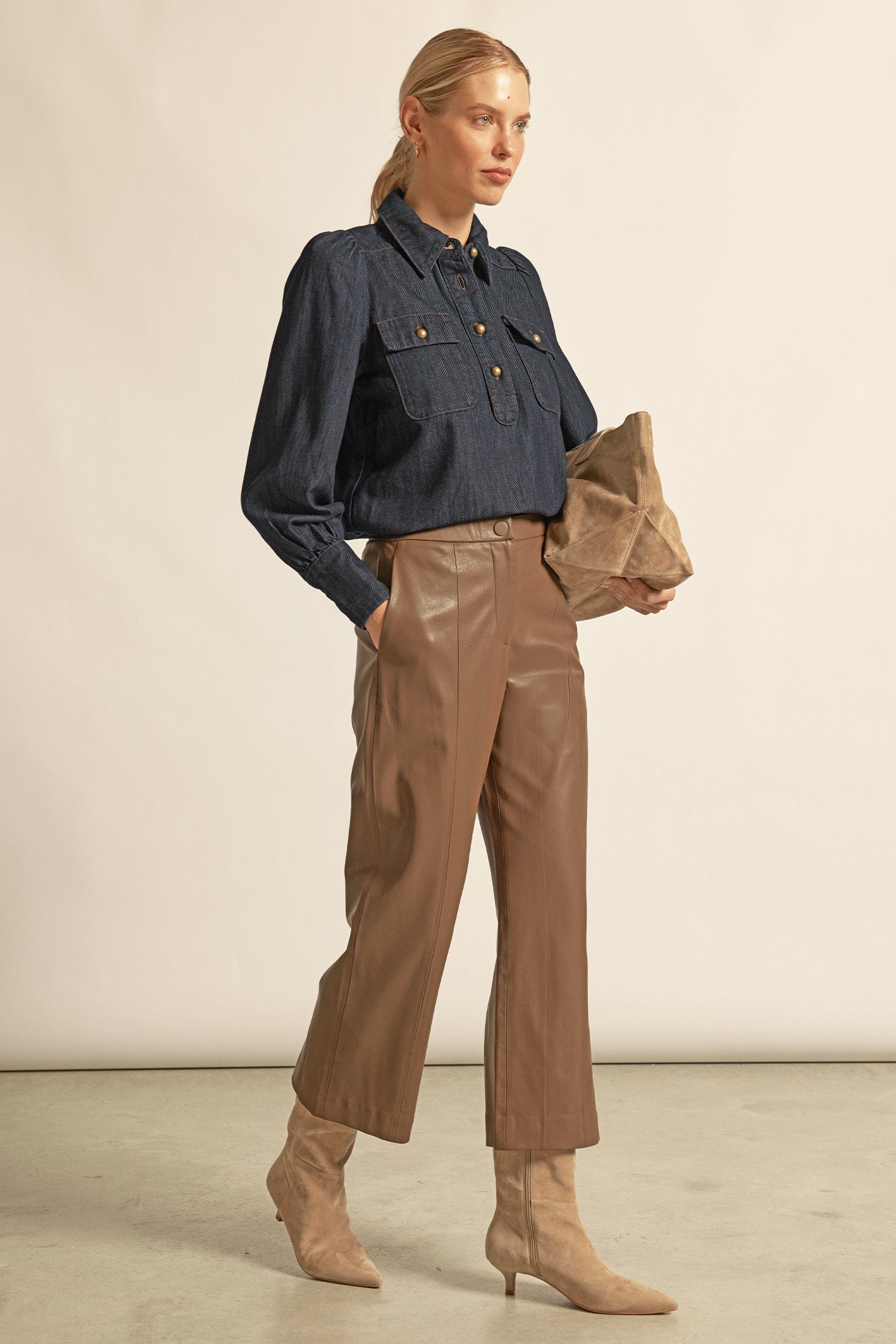 resonate top - dark denim|  zoe kratzmann| considered design