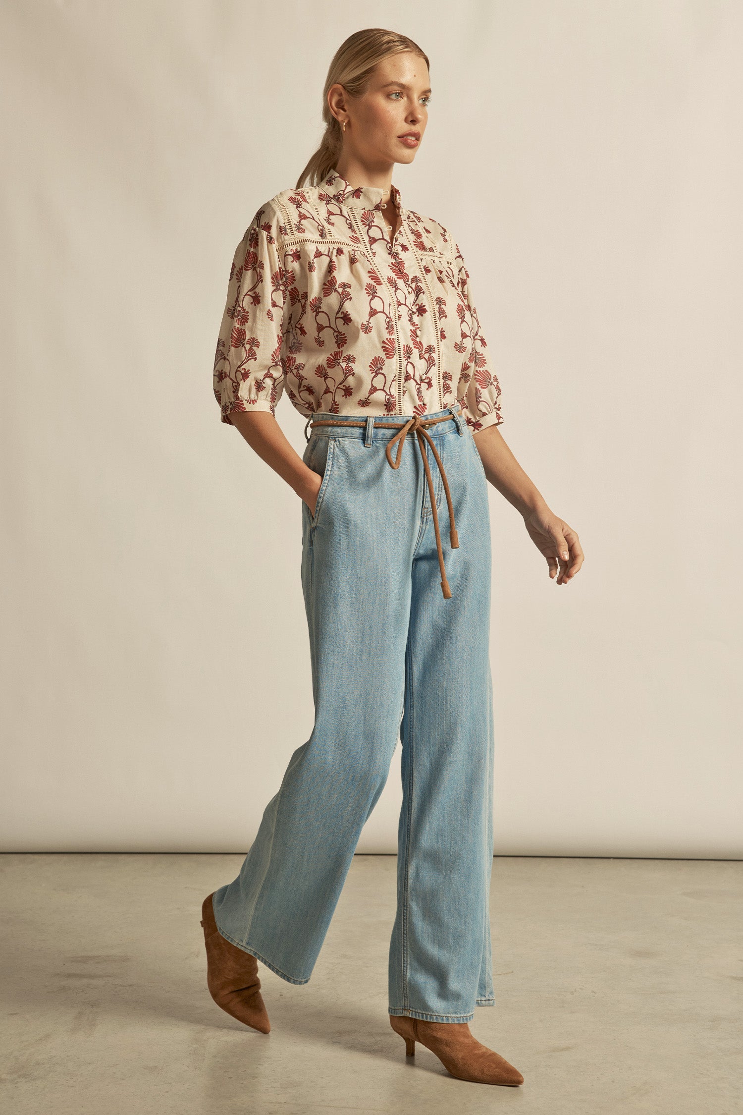 Daydream top - cream berry nouveau|  zoe kratzmann| considered design