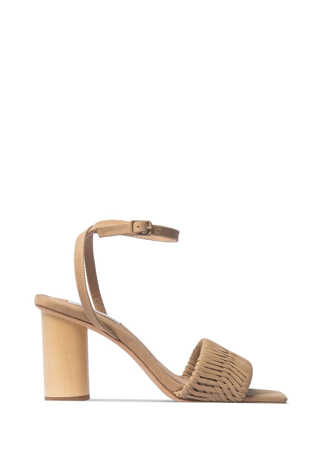 beige, heel, wooden heel, woven strap, leather, square toe, product image