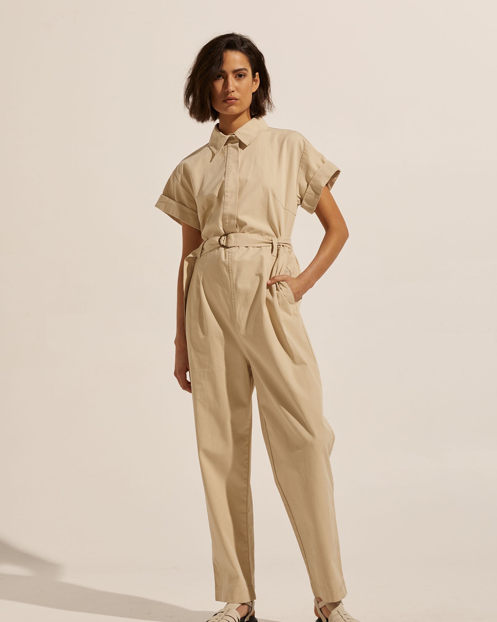 blast jumpsuit - stone