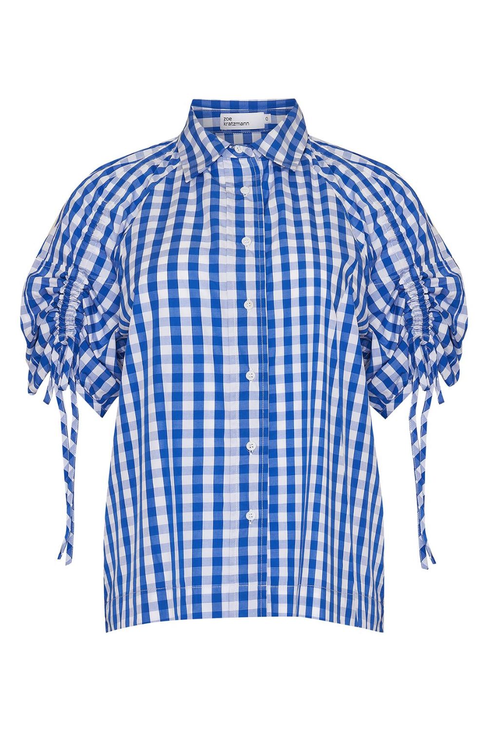 bond top - azure gingham check
