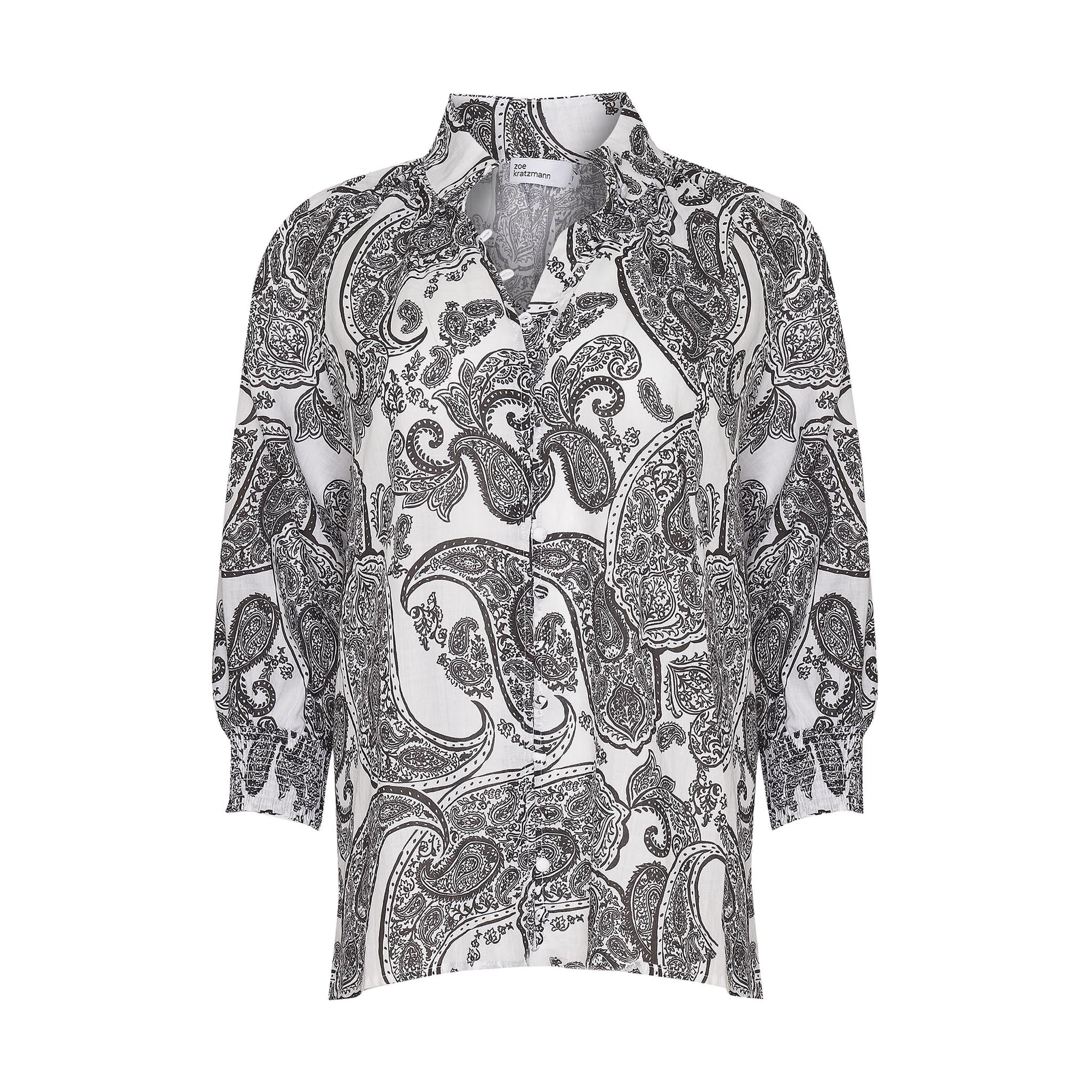 Carousel Top - Black Paisley