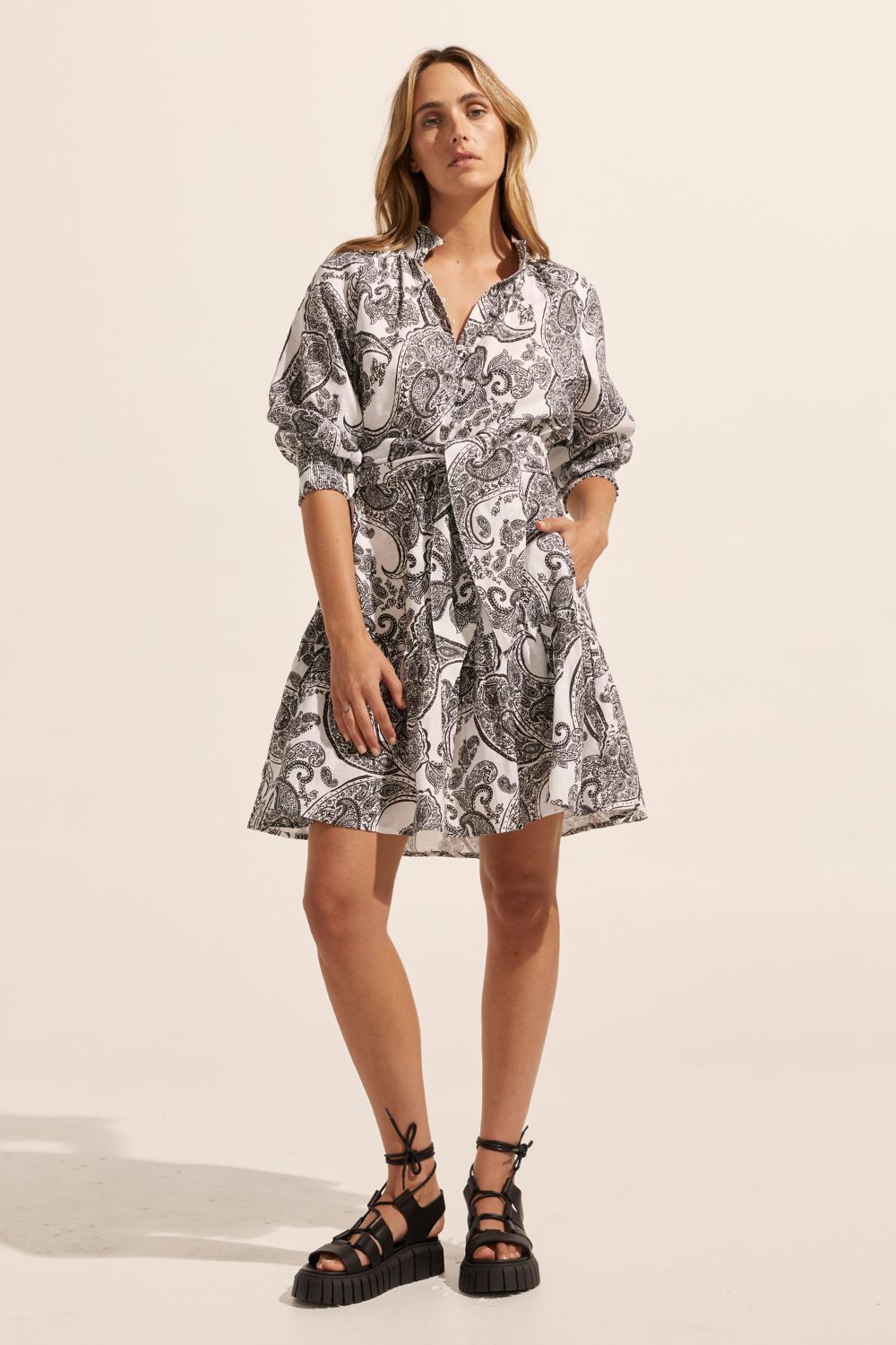 Cater Dress - Black Paisley