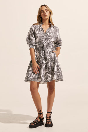 Cater Dress - Black Paisley