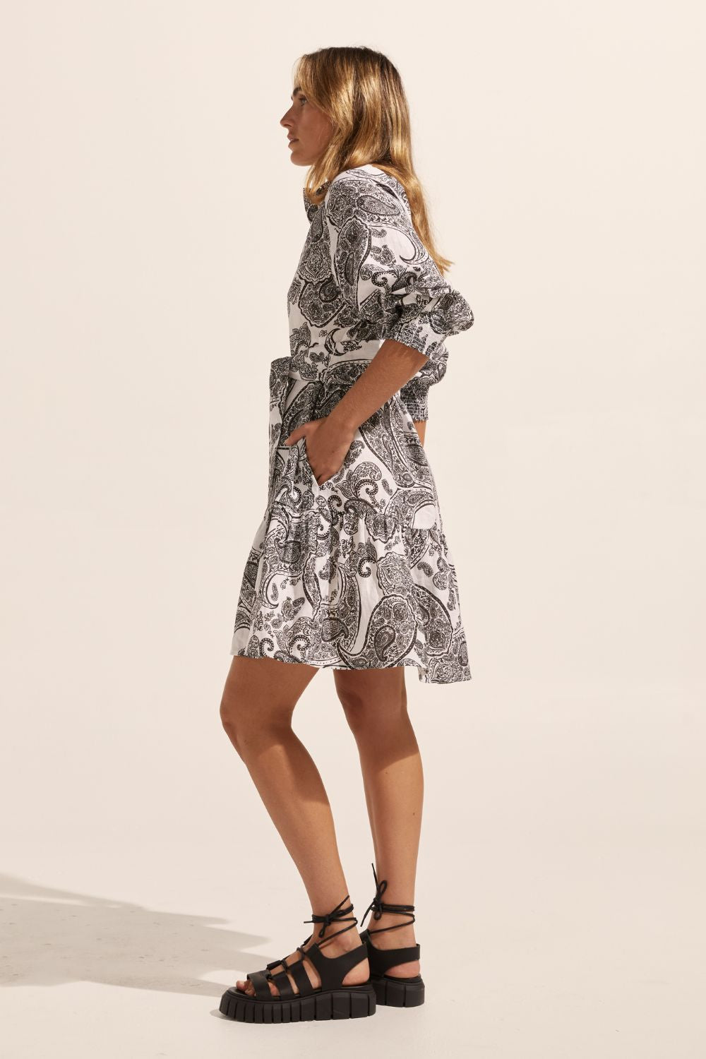 Cater Dress - Black Paisley