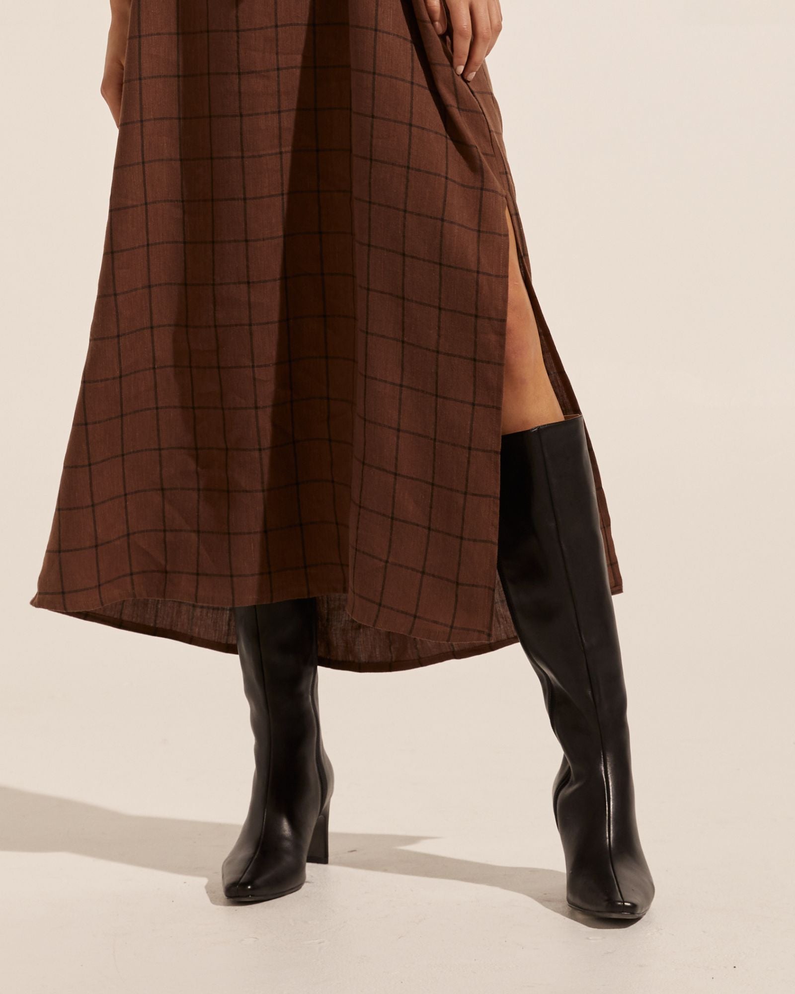 steam boot - black leather
