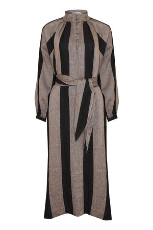 Import dress - Black/stone stripe