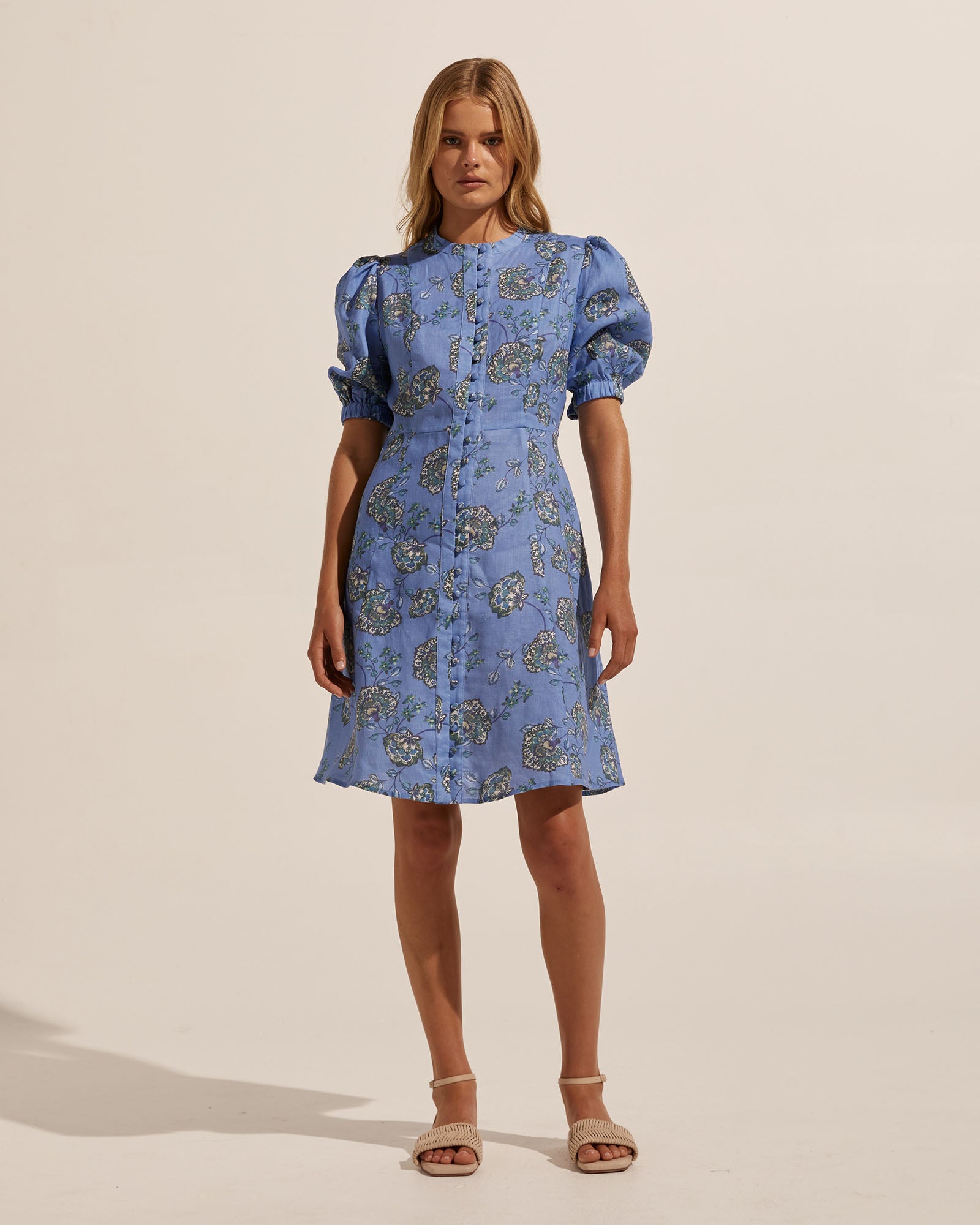 intent dress - azure botanic – zoe kratzmann