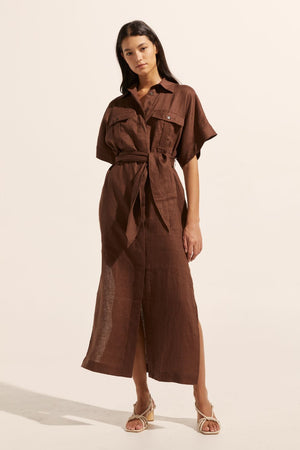 Moat Dress - Carob