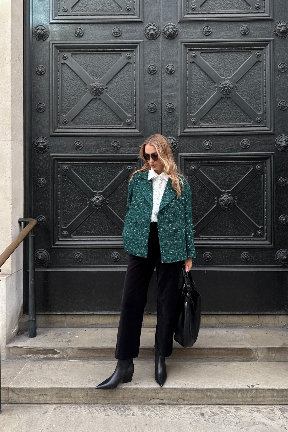 spire coat - emerald boucle|  zoe kratzmann| considered design