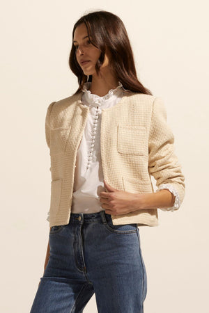 Patron jacket - Ecru boucle