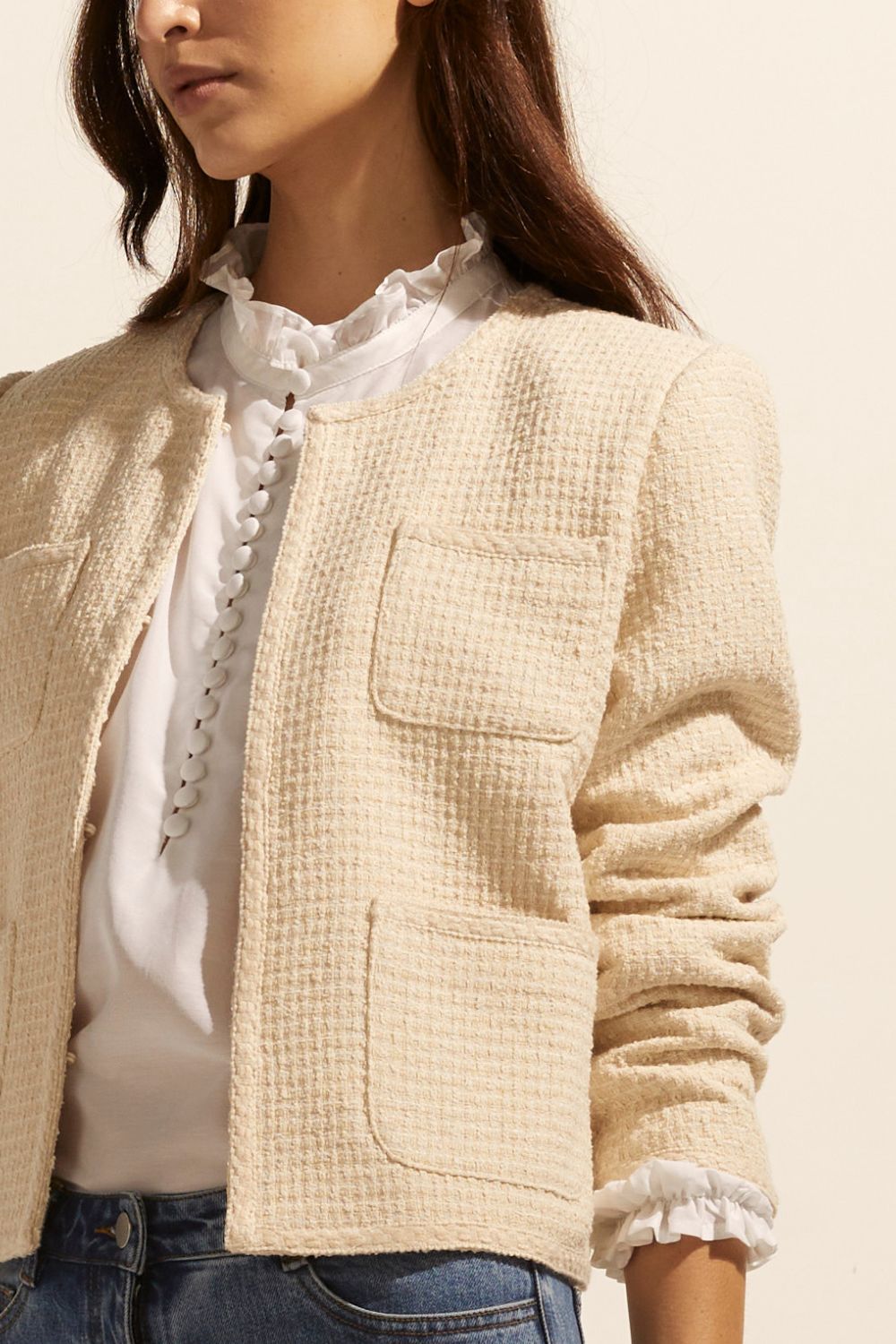 Patron jacket - Ecru boucle
