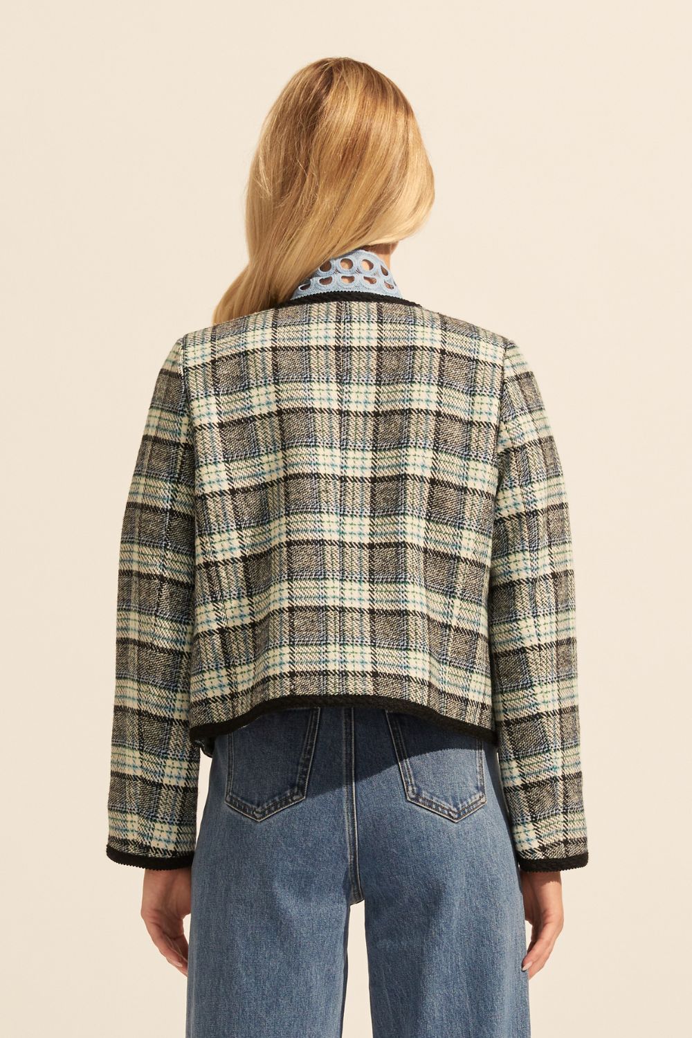 patron jacket - green check