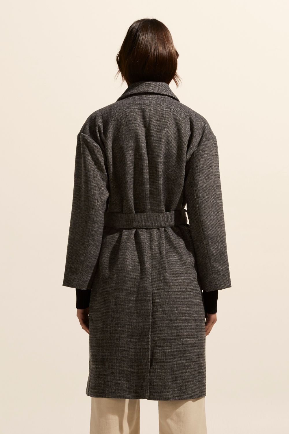Pillar coat - Black mini check