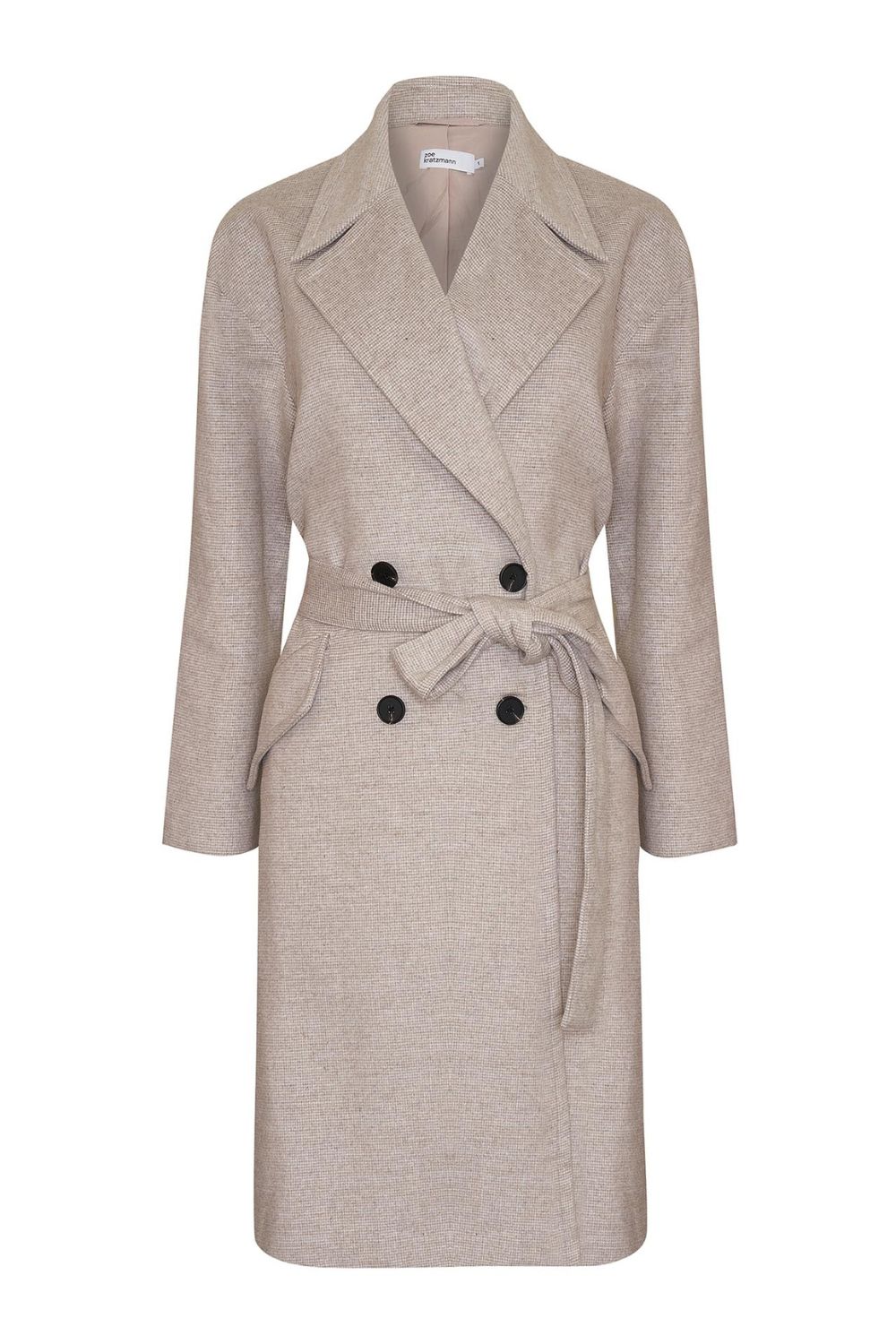 Pillar coat - Stone mini check
