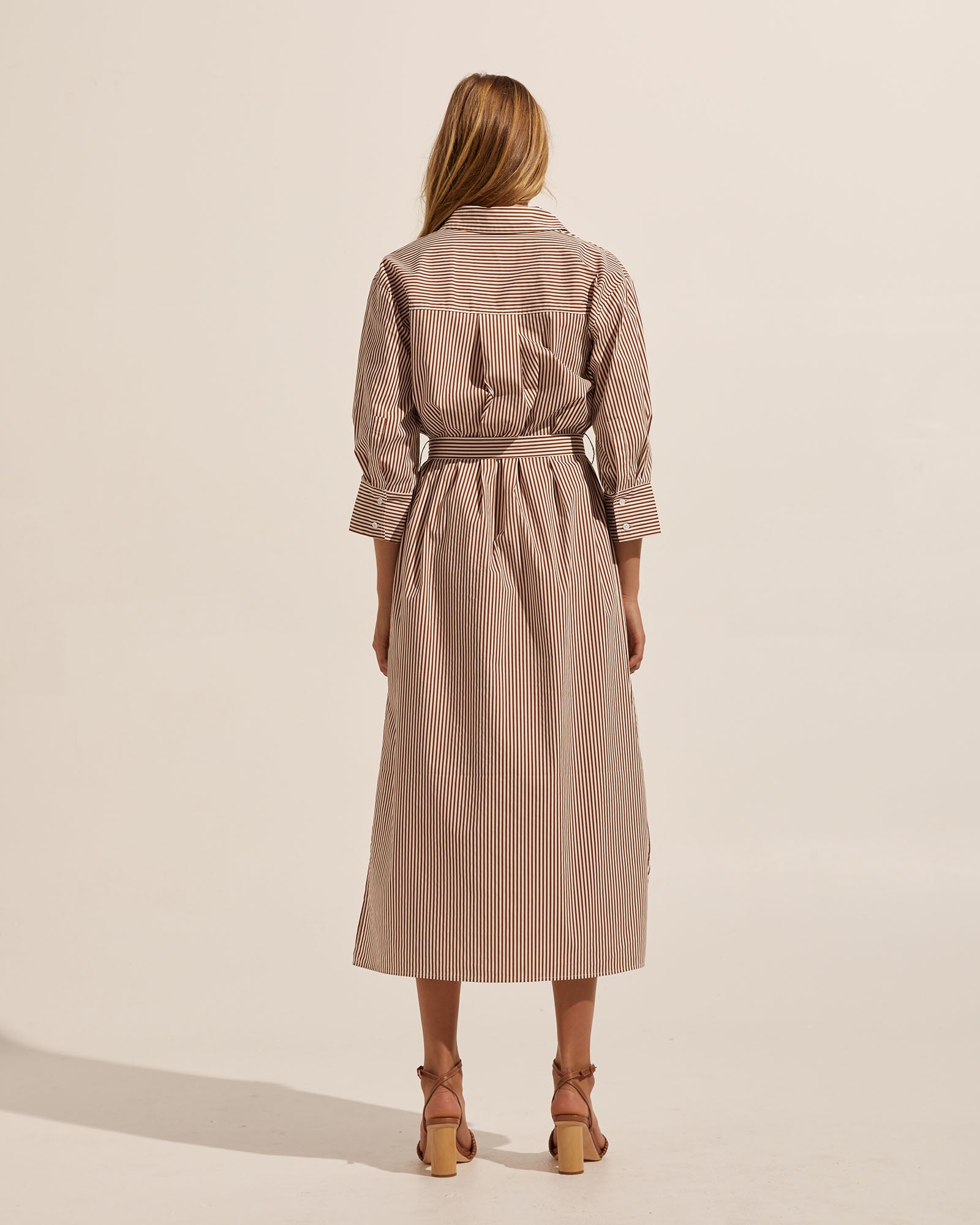 pinpoint dress - café stripe