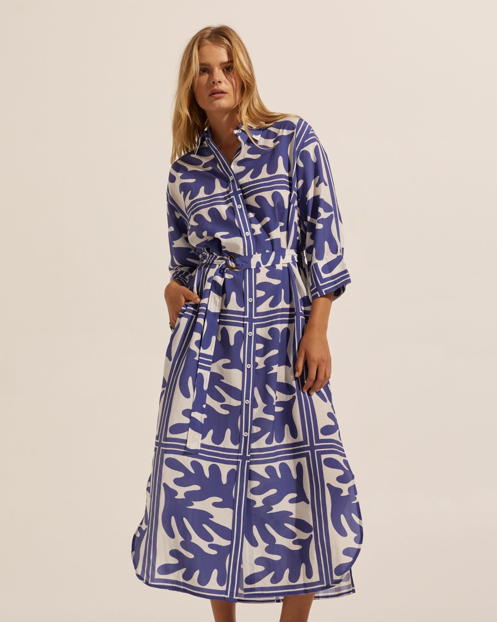 pinpoint dress - frond wave