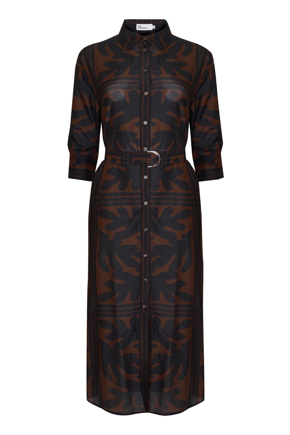 Pinpoint dress - Choc frond