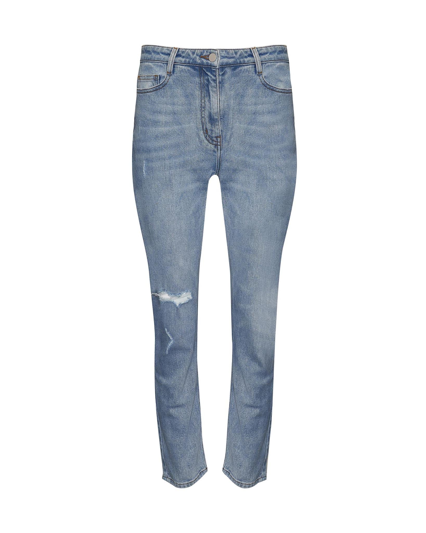 react jean - distressed denim