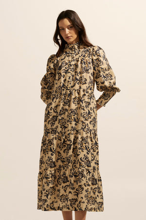 Recruit dress - Ochre floral
