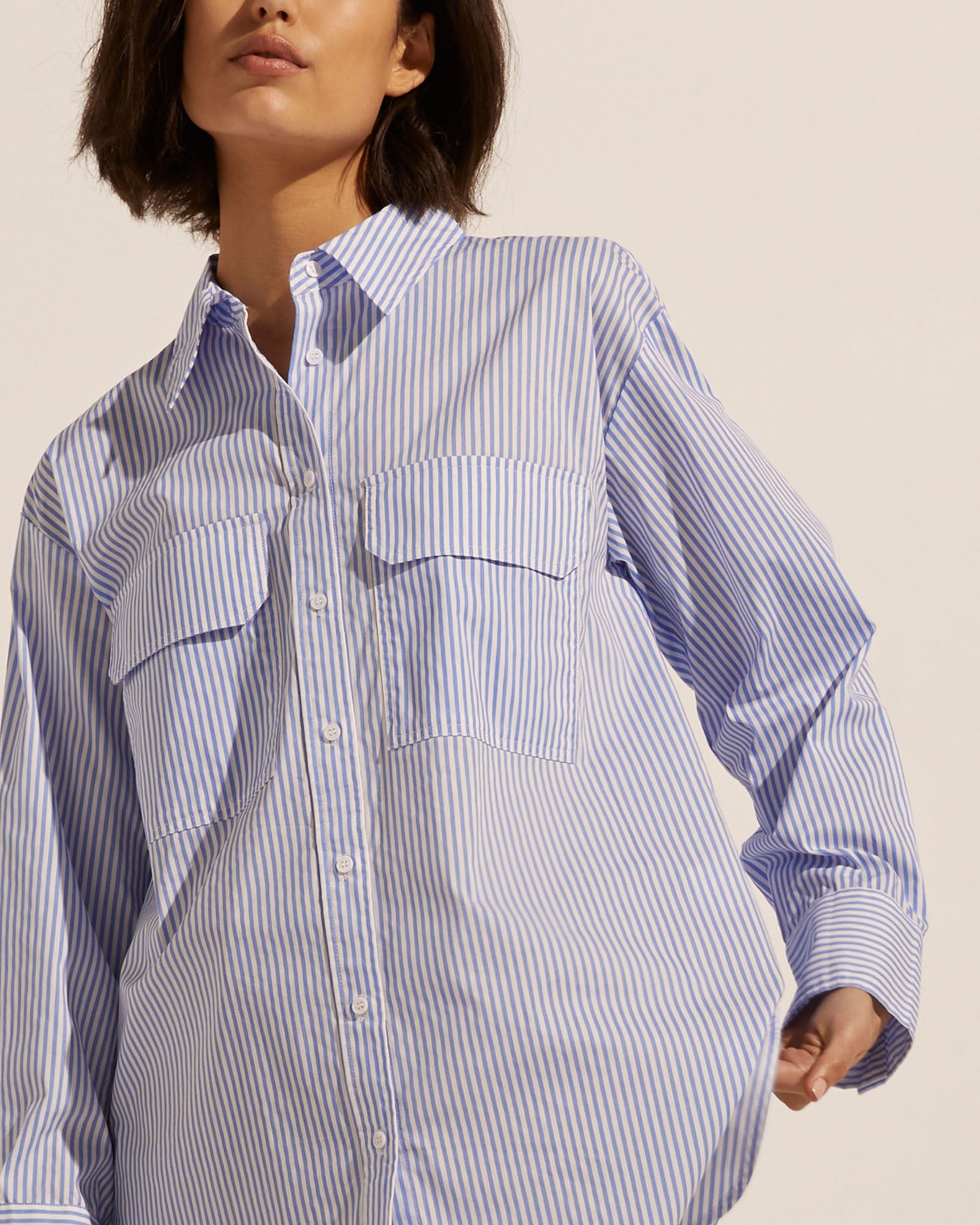 reprieve top - ocean stripe