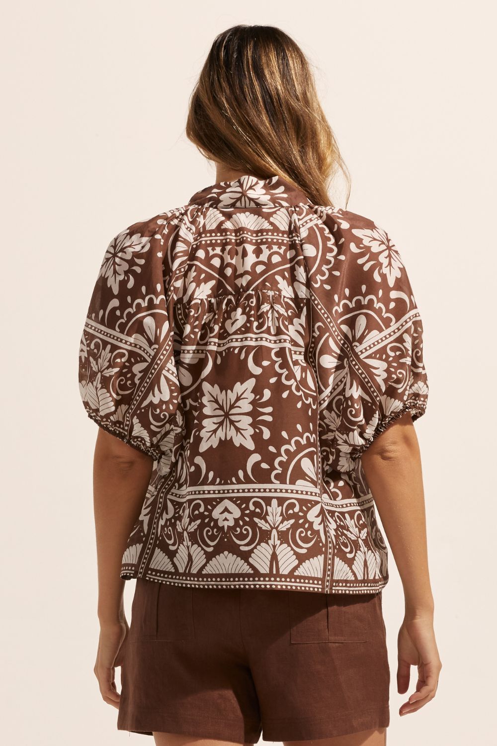 Roam Top - Choc Mosaic