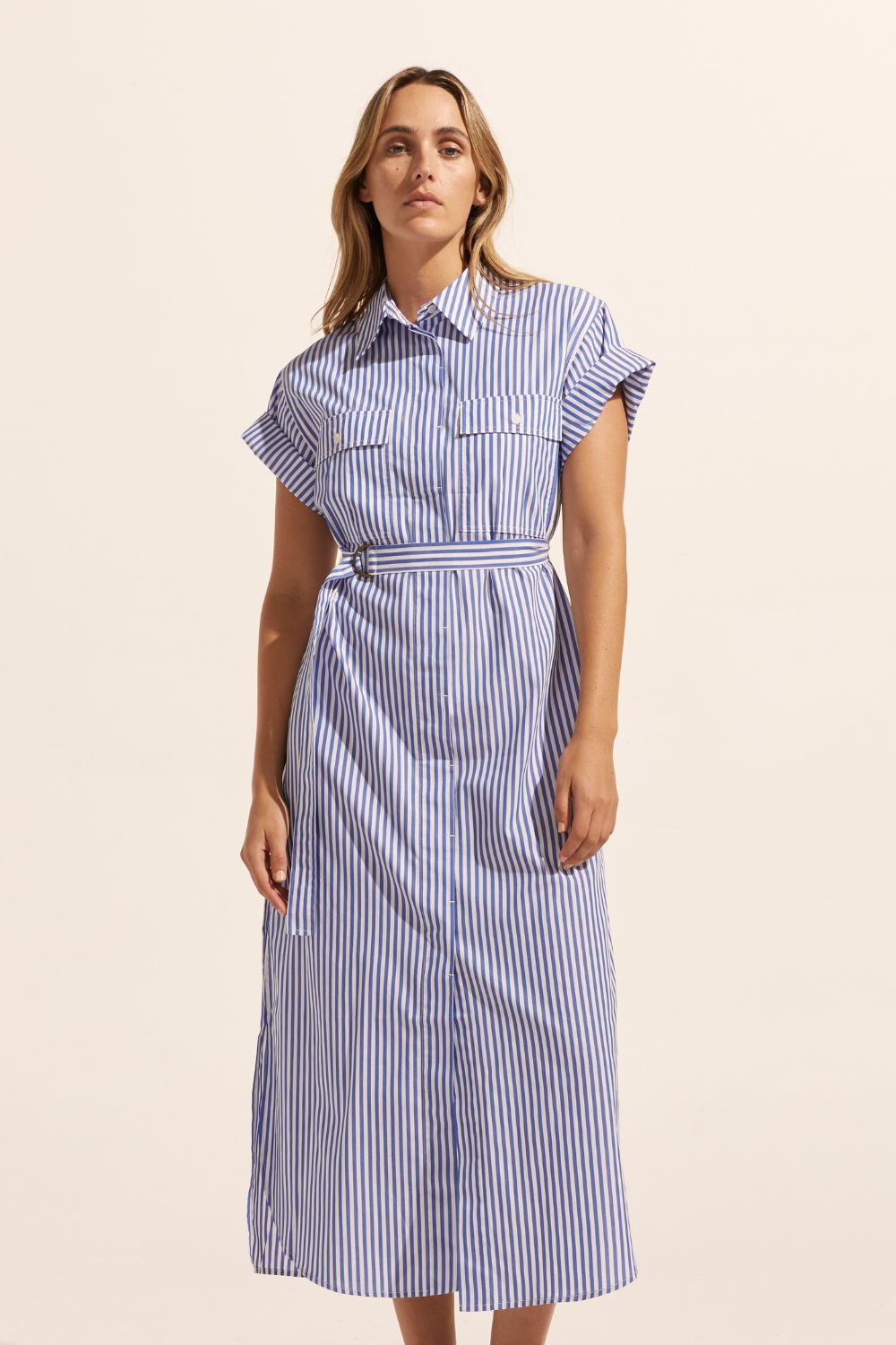 Rote Dress - cobalt stripe