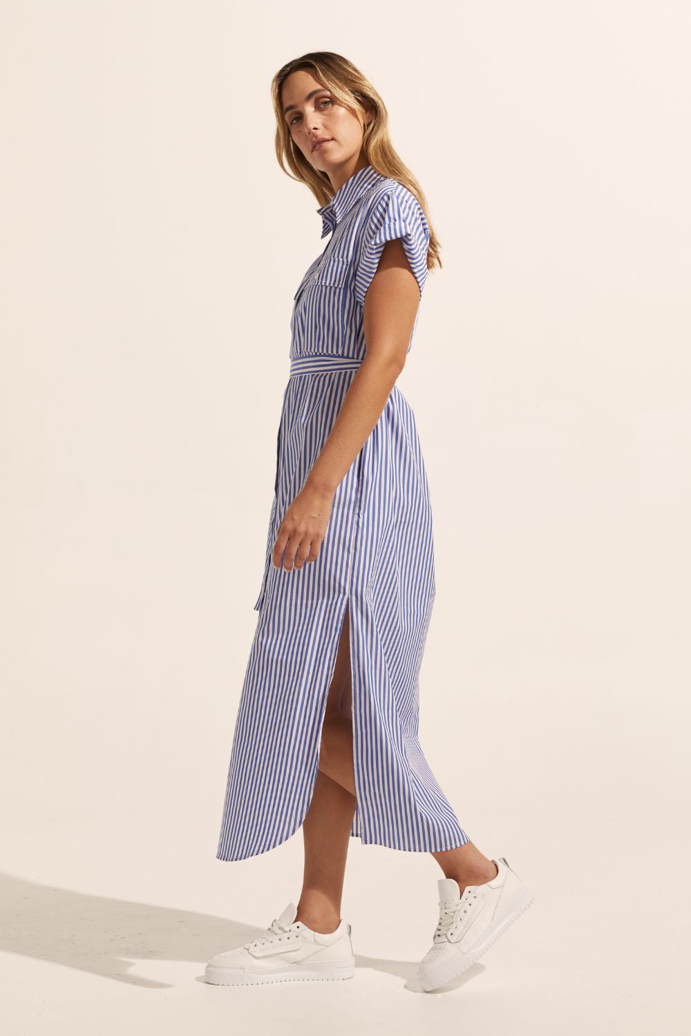 Rote Dress - cobalt stripe