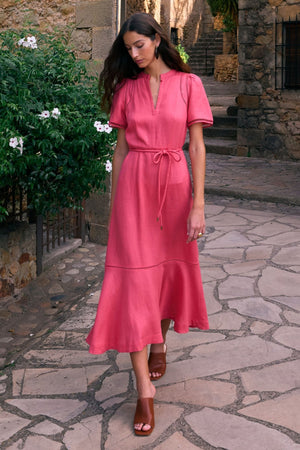 poem dress - flamingo
