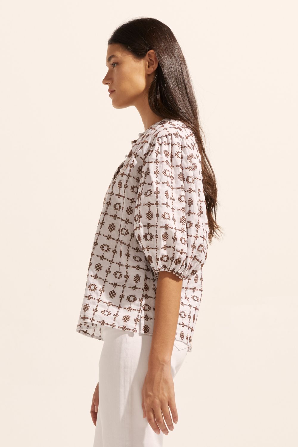 Theme Top - Carob Embroid