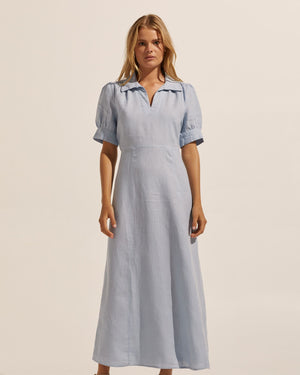 trace dress - sky
