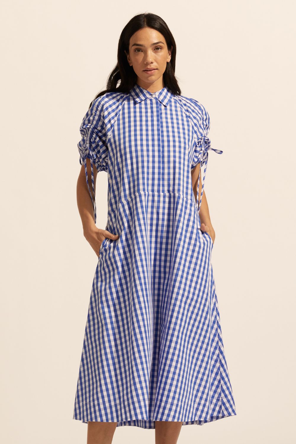 Urge dress - Azure gingham check