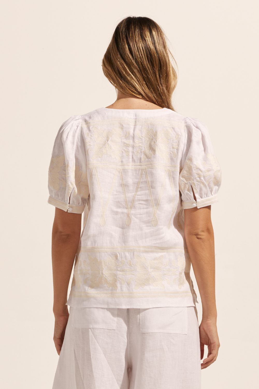 Venture Top - Porcelain Embroid