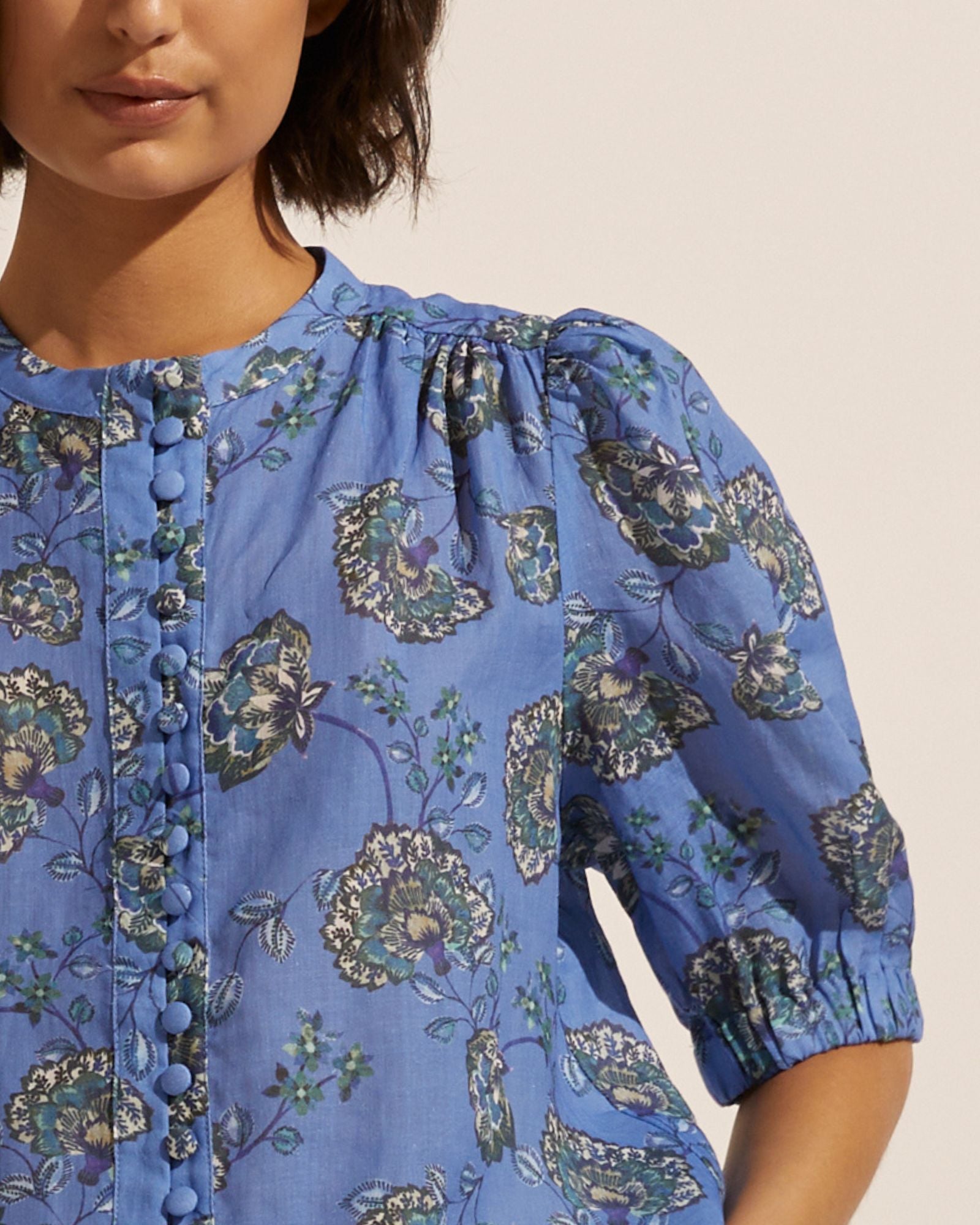 virtue top - azure botanic