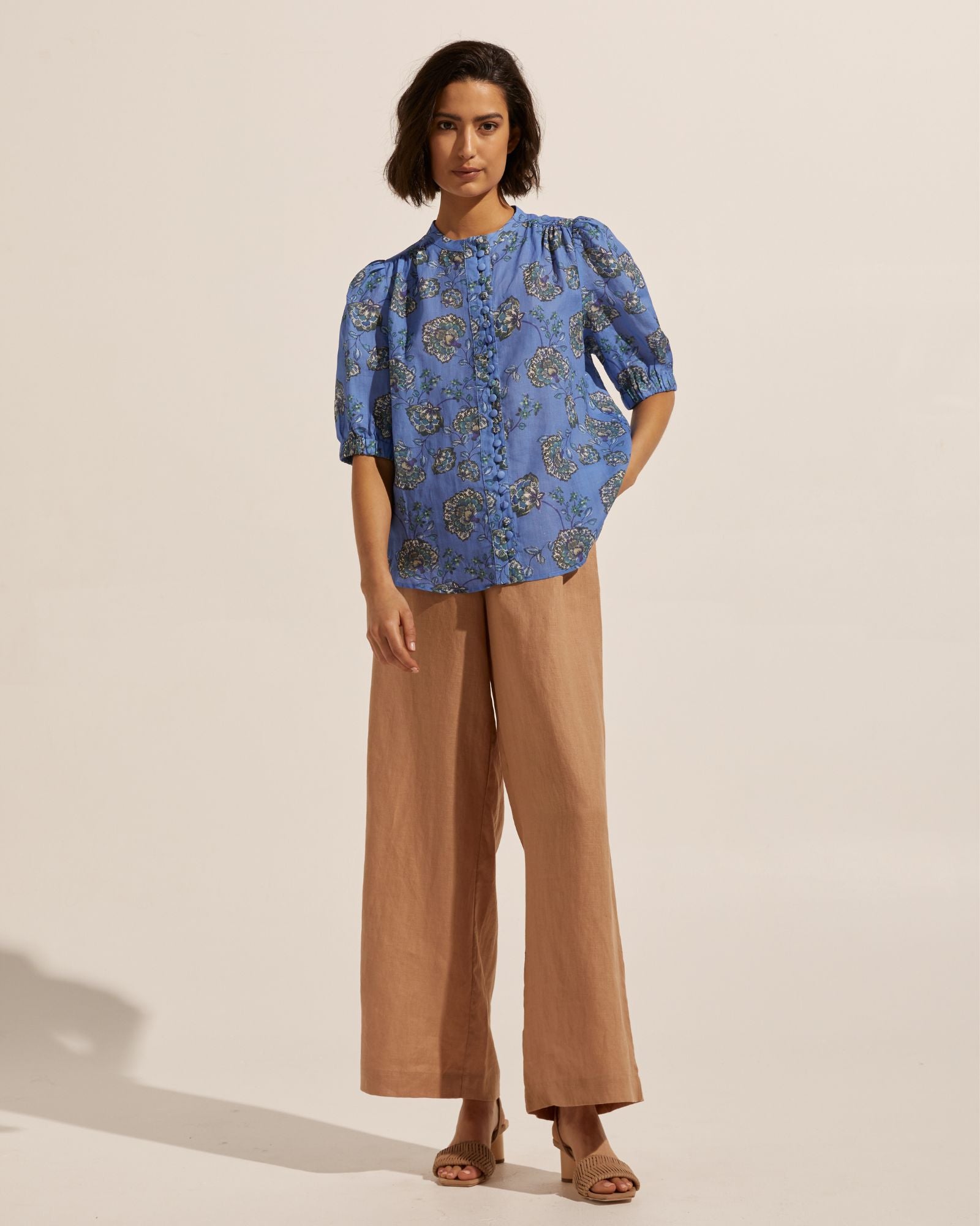 virtue top - azure botanic