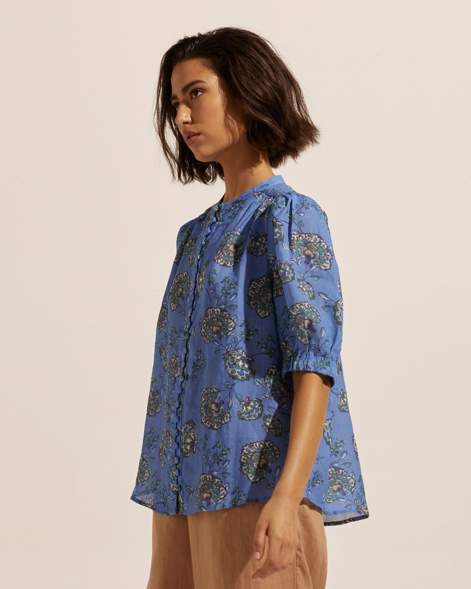 virtue top - azure botanic