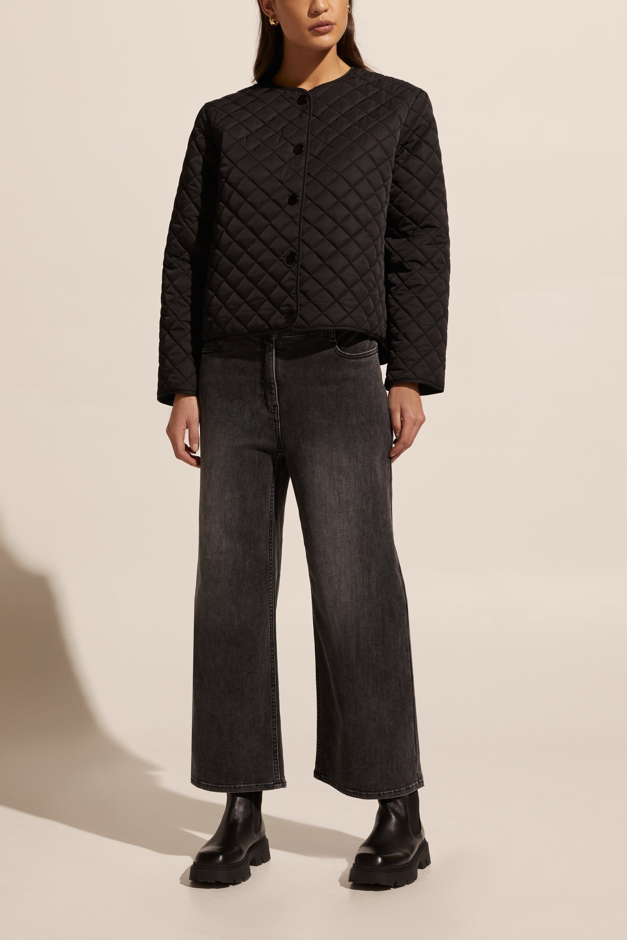beacon jean - washed black denim