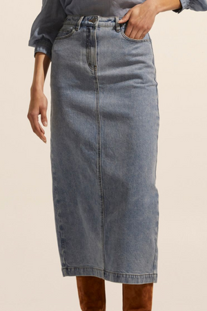 accord skirt - washed denim