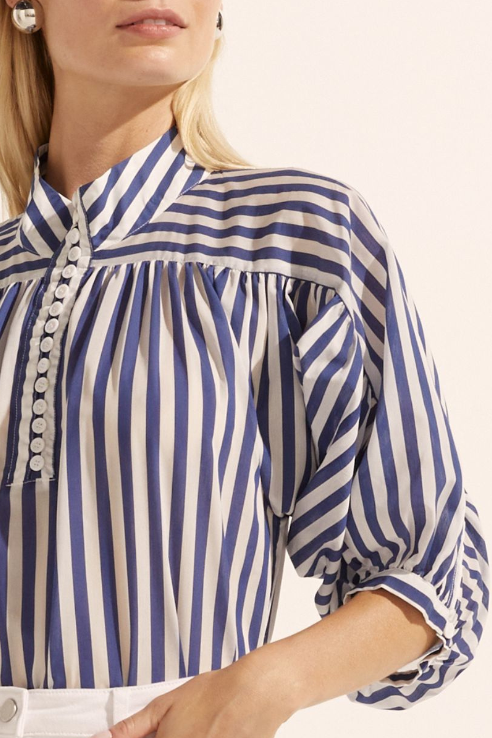 adage top - navy stripe