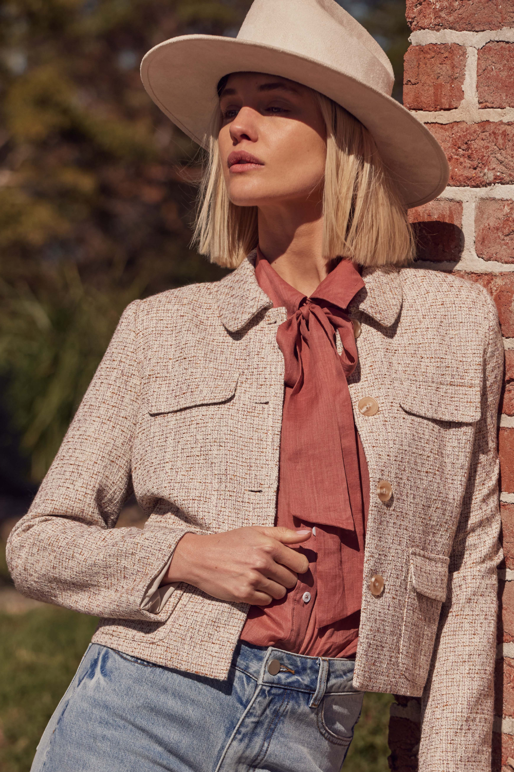 adjoin jacket - biscuit boucle