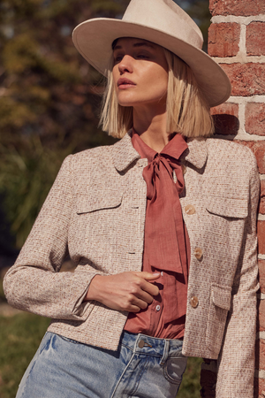adjoin jacket - biscuit boucle