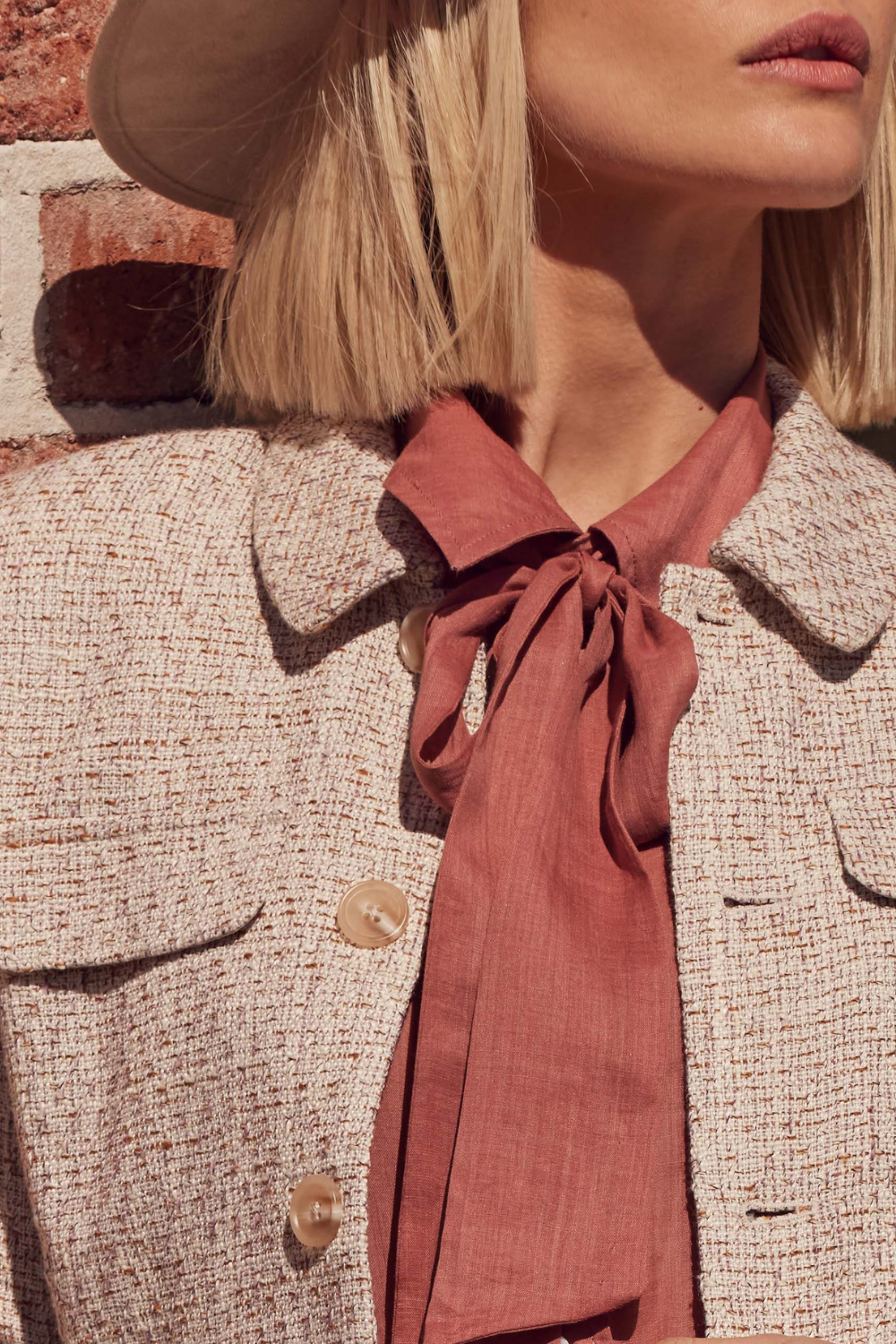 adjoin jacket - biscuit boucle