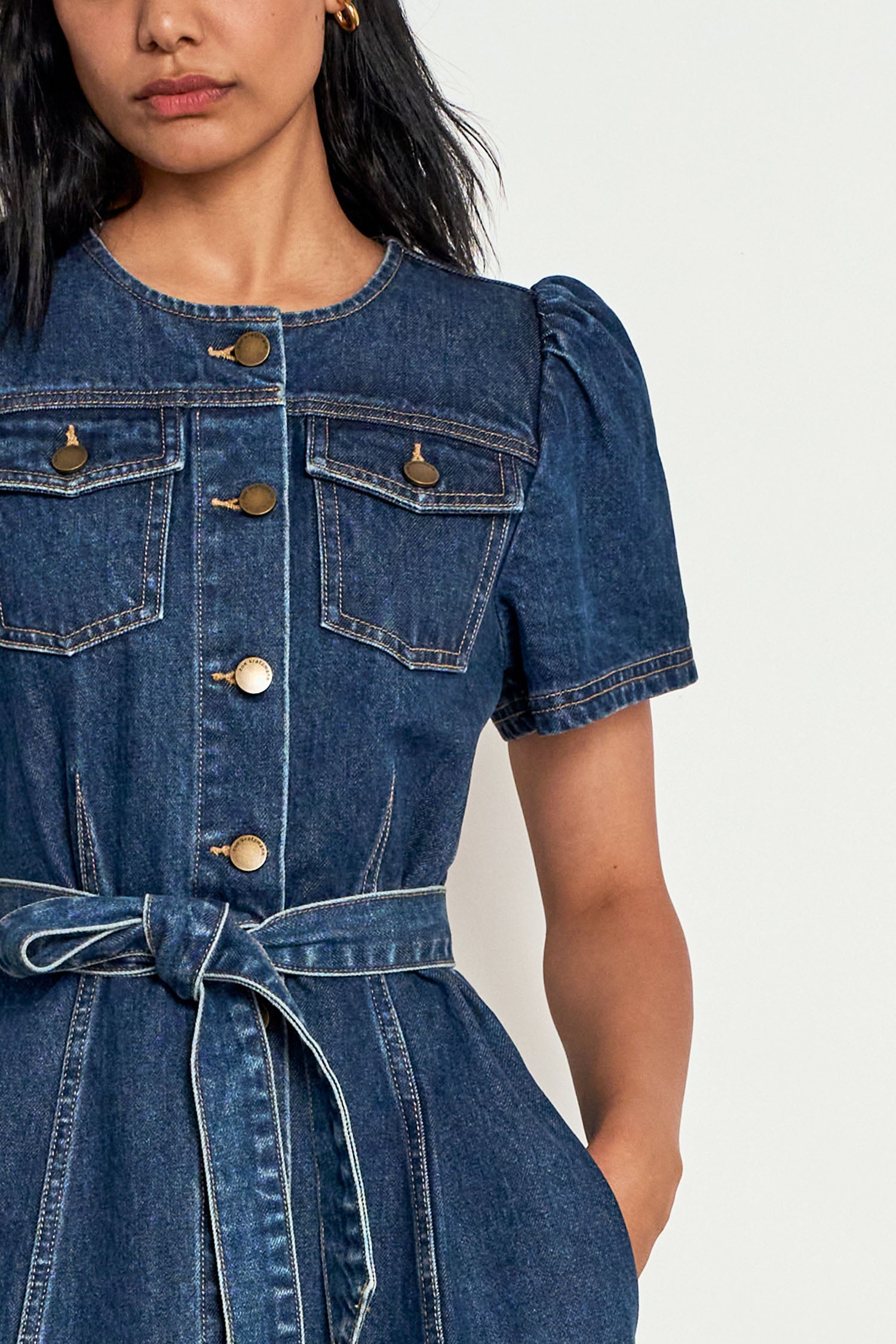 allude dress - indigo denim