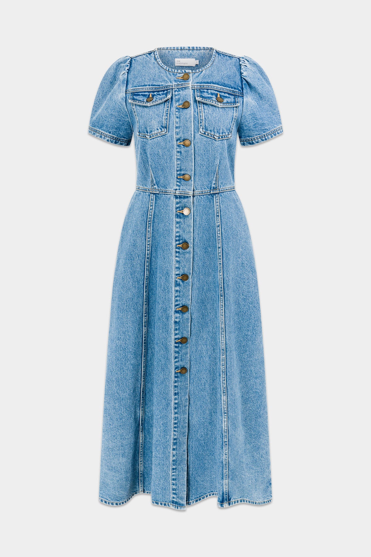 allude dress - mid denim
