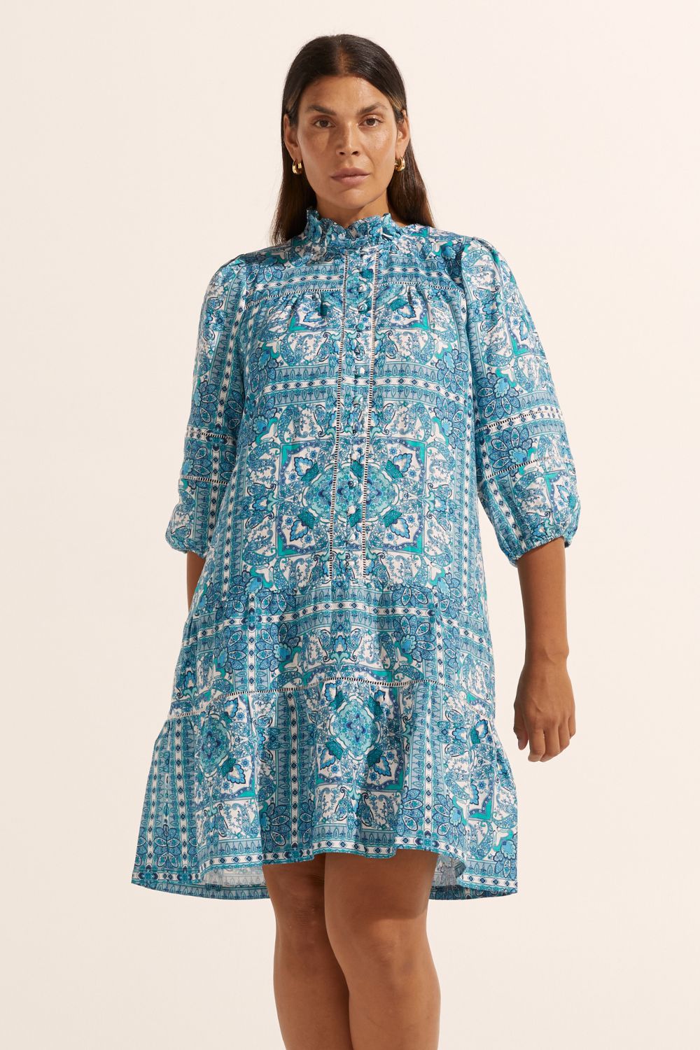 beacon dress - sapphire tile