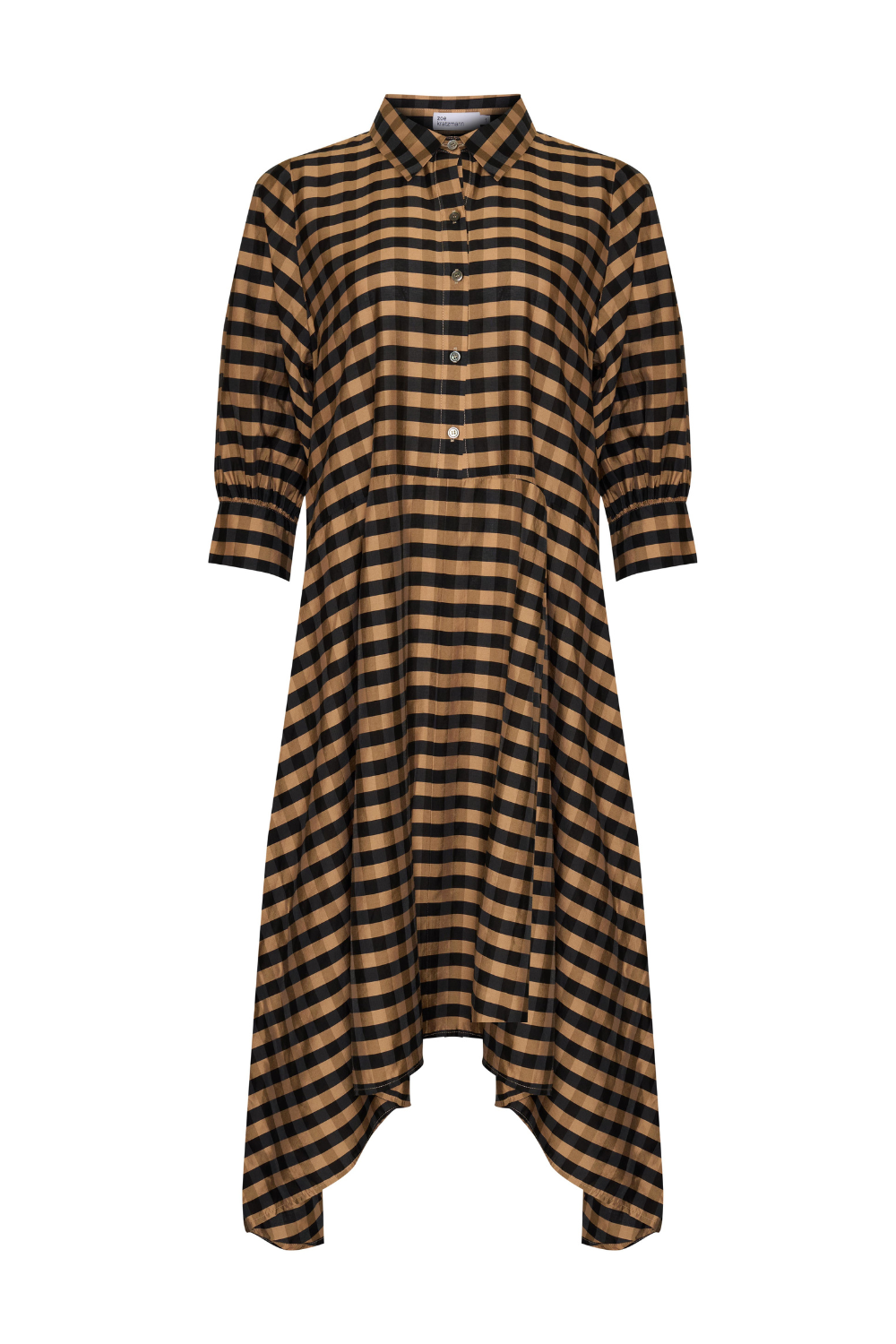 befit dress - toffee black check