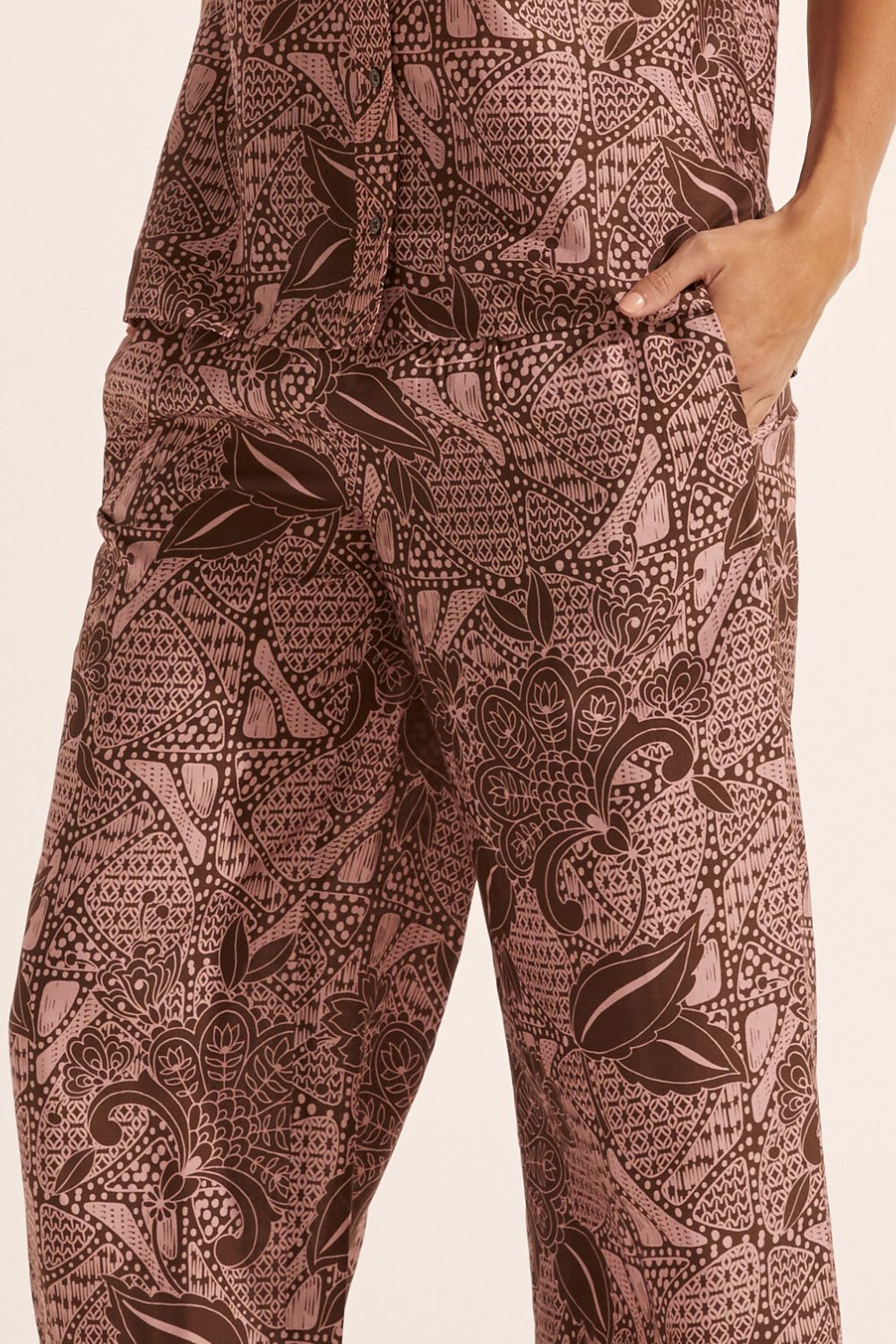 breeze pant - cacao batik
