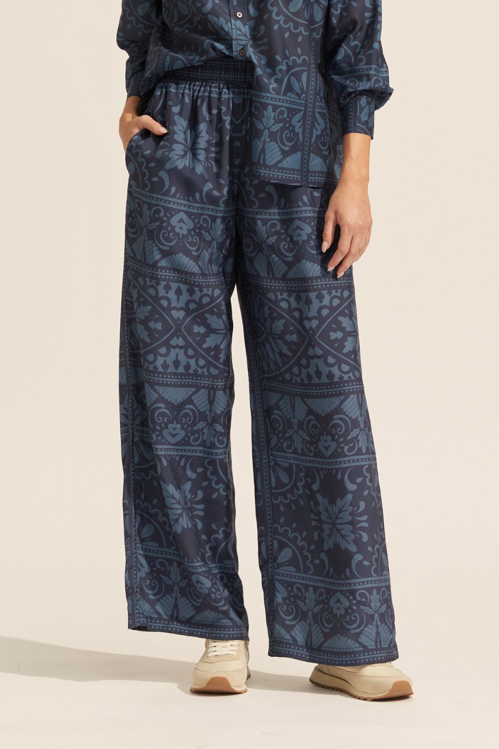 breeze pant - indigo mosaic