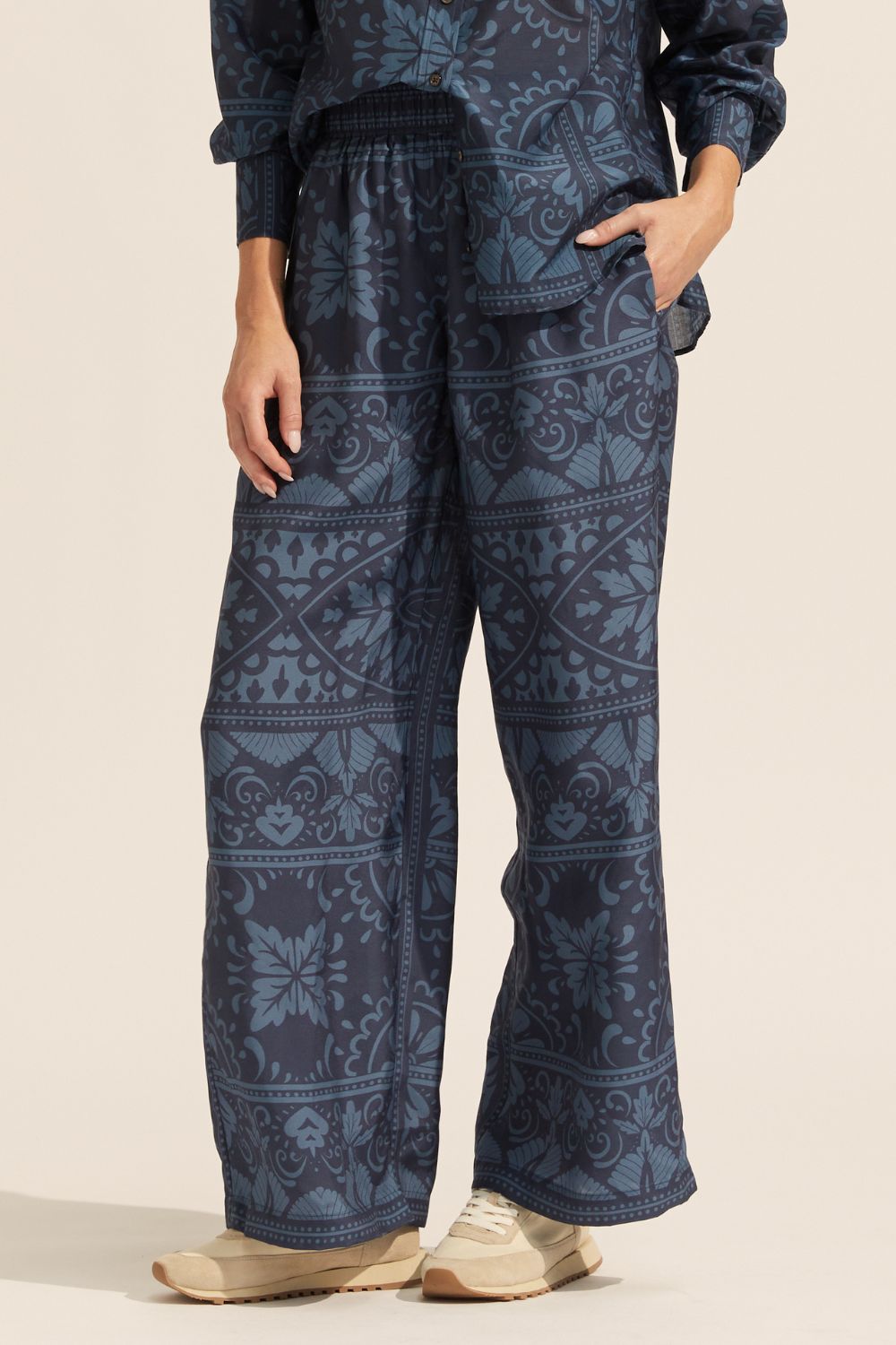 breeze pant - indigo mosaic