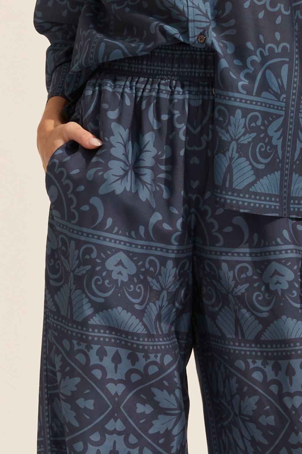 breeze pant - indigo mosaic